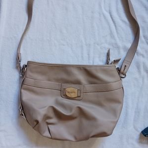 Rosetti tan pebble textured shoulder bag